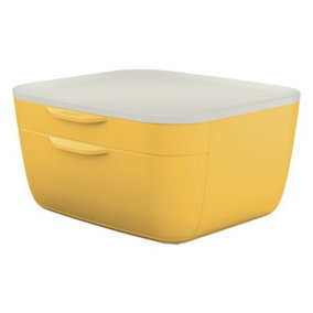 Leitz Cosy Warm Yellow 2 Drawer Cabinet Small and Large