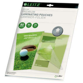Leitz iLAM UDT 25-Pack 80 Micron Hot Laminating Pouches A4