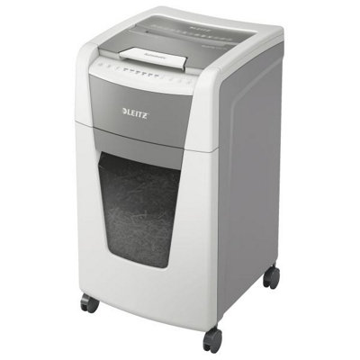 Leitz IQ Auto Feed White Office Cross Cut Paper Office Shredder P4 60 Litre