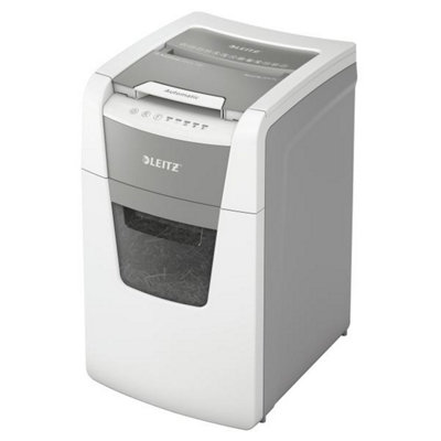 Leitz IQ Autofeed White Office Cross Cut Paper Shredder P4 44 Litre