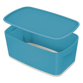 Leitz MyBox Cosy Calm Blue Small Storage Box with Lid 5 Litre