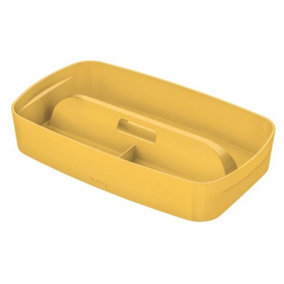 Leitz MyBox Cosy Warm Yellow Organiser Storage Tray with Handle Small