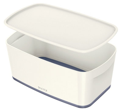 Leitz MyBox White Small Storage Box with Lid 5 Litre