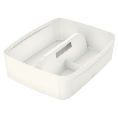 Leitz MyBox White Waterproof Organiser Storage Tray with Handle Large