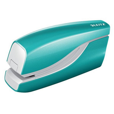 Leitz NeXXt Wow Ice Blue Battery Powered 10 Sheet Office Stapler & Staples