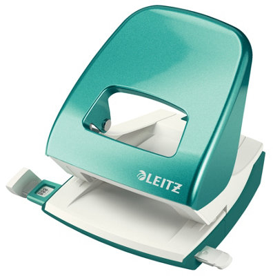 Leitz NeXXt Wow Ice Blue Metal 30 Sheet Office Hole Punch