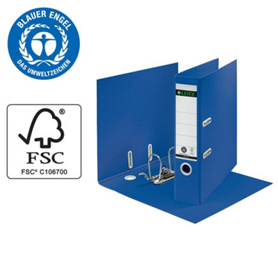 Leitz Recycle quality folders, 180, wide, with lever mechanism, A4 ...