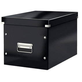 Leitz Wow Click & Store Black Cube Storage Box Large