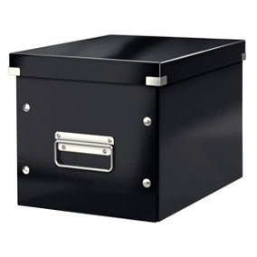 Leitz Wow Click & Store Black Cube Storage Box Medium