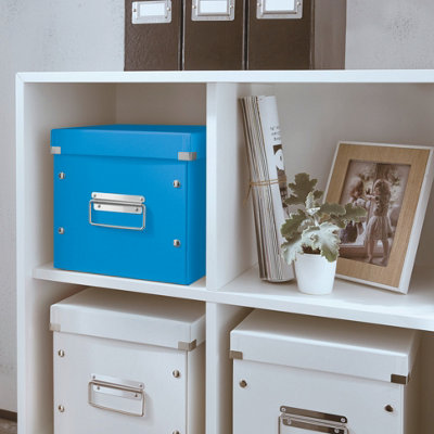 Leitz Wow Click & Store Blue Cube Storage Box Medium