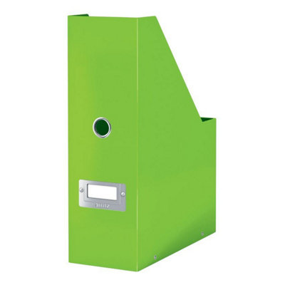 Leitz Wow Click & Store Green Magazine File with Label Holder and Thumbhole