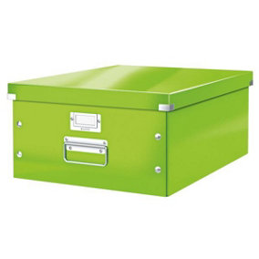 Leitz Wow Click & Store Green Storage Box with Metal Handles Large