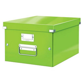 Leitz Wow Click & Store Green Storage Box with Metal Handles Medium