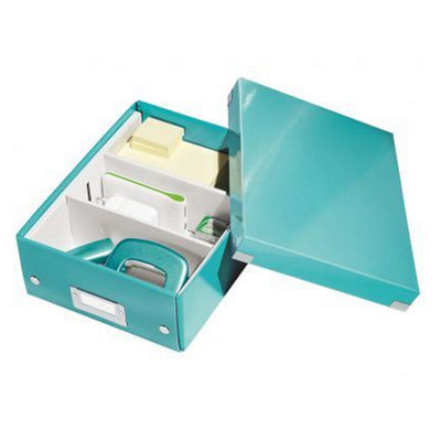 Leitz Wow Click & Store Ice Blue Organiser Box Small