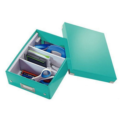 Leitz Wow Click & Store Ice Blue Organiser Box Small