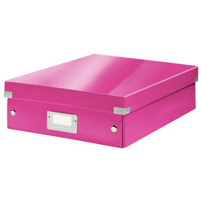 Leitz Wow Click & Store Pink Organiser Box Medium