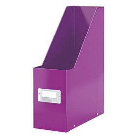 Leitz Wow Click & Store Purple Magazine File with Label Holder and Thumbhole