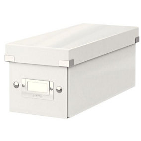 Leitz Wow Click & Store White CD Storage Box with Label Holder