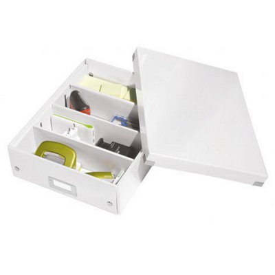 Leitz Wow Click & Store White Organiser Box Medium