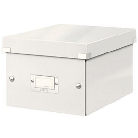 Leitz Wow Click & Store White Storage Box with Label Holder Small