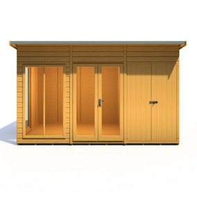 Lela 12 x 8 Summerhouse including Storage - L282.1 x W371.4 x H227.5 cm