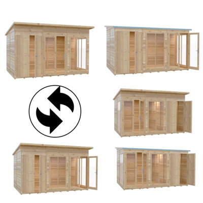 Lela 12 x 8 Summerhouse including Storage - L282.1 x W371.4 x H227.5 cm - 6