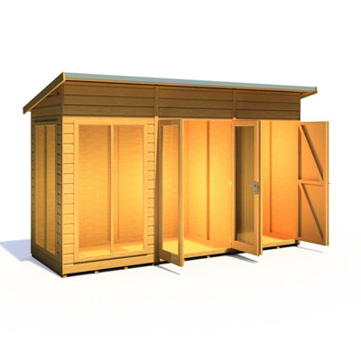 Lela 12x4 Summerhouse including Storage - L162.1 x W371.4 x H230.5 cm