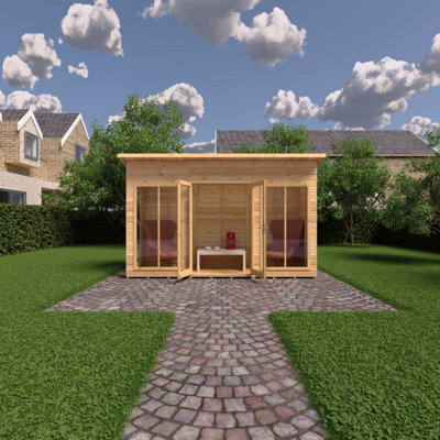 Lela 12x4 Summerhouse - L162.1 x W371.4 x H229.9 cm