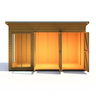 Lela 12x6 Summerhouse including Storage - L222.8 x W371.4 x H229.1 cm