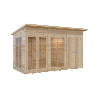 Lela 12x6 Summerhouse including Storage - L222.8 x W371.4 x H229.1 cm - 4