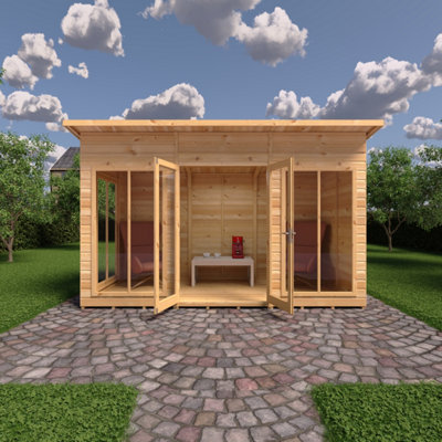 Lela 12x6 Summerhouse - L222.8 x W371.4 x H228.4 cm