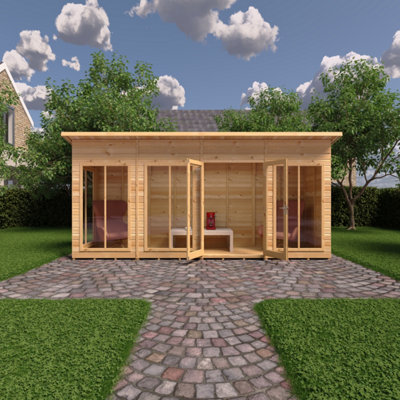 Lela 16x4 Summerhouse - L162.1 x W490.4 x H229.9 cm