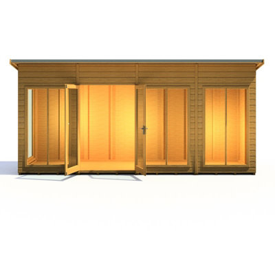 Lela 16x4 Summerhouse - L162.1 x W490.4 x H230.5 cm