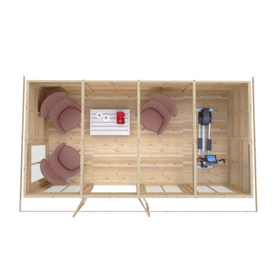 Lela 16x8 Summerhouse - L282.1 x W490.4 x H227.5 cm - 5