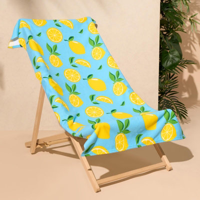 Lemon Large Towel Bath Quick Dry Summer Travel Microfibre Absorbent