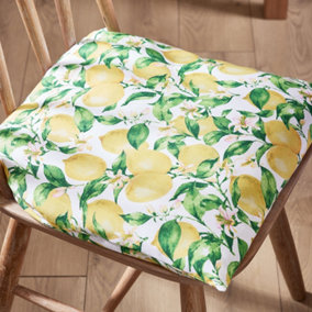 Lemon Pattern Luxury Cotton Scatter Indoor Outdoor Furniture Dining Chair Cushion Seat Pad