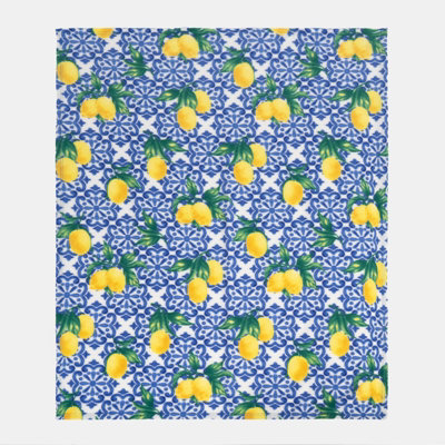 Lemon Throw Polar Fleece Picnic Travel Warm Sofa Chair Blanket Soft Bedspread - 6