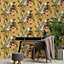 Lemur Wallpaper Yellow Ochre Holden 13050
