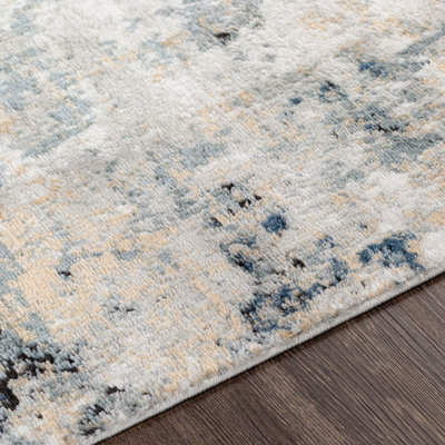 LENA Abstract Modern Marble Medium Grey Area Rug 160 x 220 cm