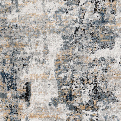 LENA Abstract Modern Marble Medium Grey Area Rug 160 x 220 cm