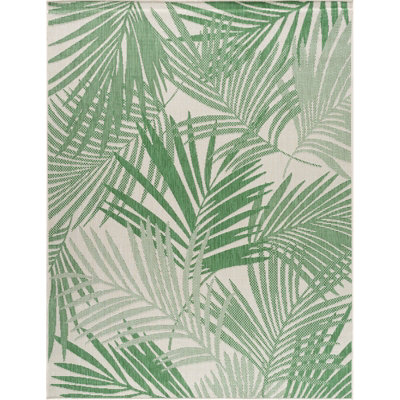 LENNIE In- & Outdoor Area Coastal Forest Green Area Rug 160 x 213 cm