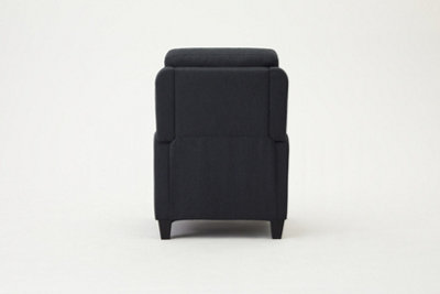 Lennox High Back Recliner Armchair Dark Grey Fabric Chair