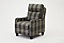 Lennox High Back Recliner Armchair Grey Tartan Chair