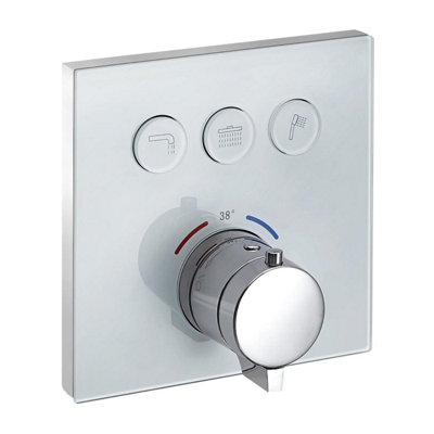 Lennox Triple Outlet Concealed Shower Valve with Glass Front