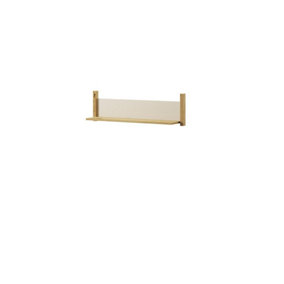 Lenny 05 Wall Shelf in Oak Artisan & Beige - 900mm x 270mm x 200mm - Stylish & Durable Display Space