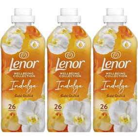 Lenor Fabric Conditioner Indulge Wellbeing Collection Gold Orchid 26W 858ML x 3