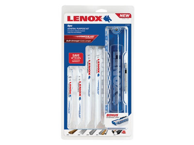 LENOX 121439KPE General-Purpose Reciprocating Saw Blade Kit, 9 Piece LEN121439KPE