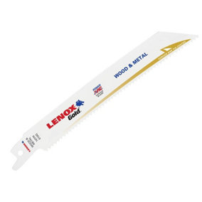 LENOX 21064610GR 610GR Gold Metal Cutting Reciprocating Saw Blades 150mm 10 TPI (Pack 5) LEN610GR