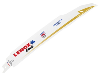 LENOX 21089960GR 960GR Gold Demolition Reciprocating Saw Blades 230mm 10 TPI (Pack 5) LEN960GR