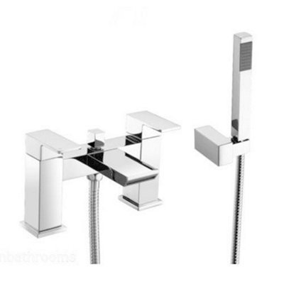 Leo Waterfall Basin Mono Mixer & Bath Shower Mixer Taps Chrome - 6